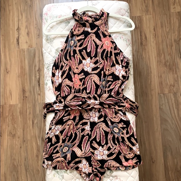Christian Siriano Floral Halter Romper - Picture 1 of 4